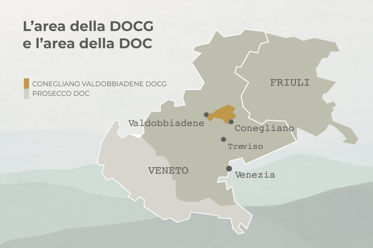 Differenza tra Prosecco DOC e Conegliano Valdobbiadene Prosecco Superiore DOCG